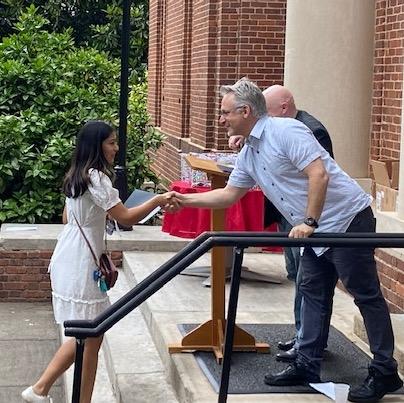 Himani Yadiv accepts the Blackstone scholarship